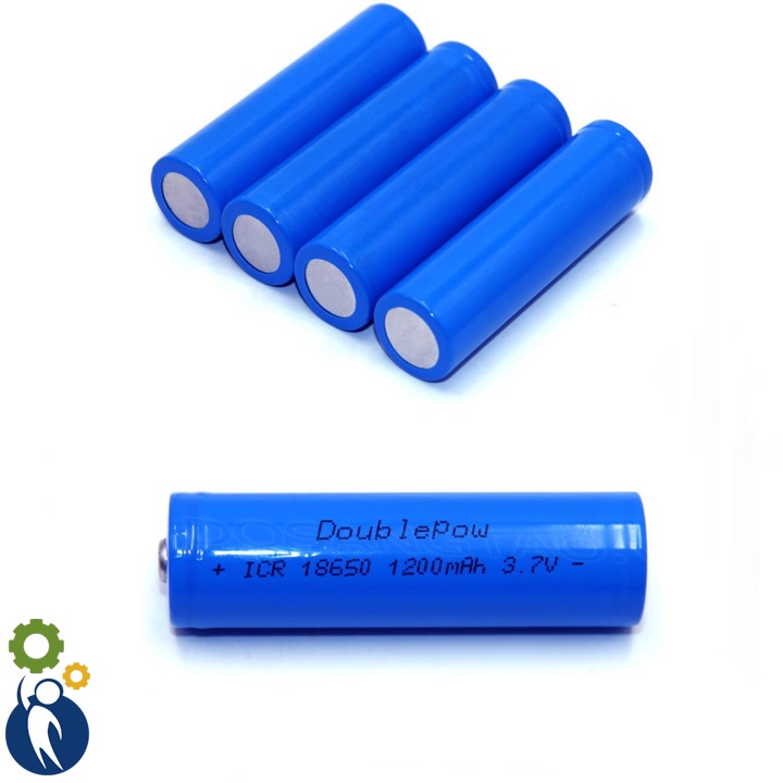 Pin 18650 1500mAh Chuẩn Dung Lượng Hàng Nội Địa Trung Quốc Thương Hiệu DOUBLEPOW - Đầu Nhọn