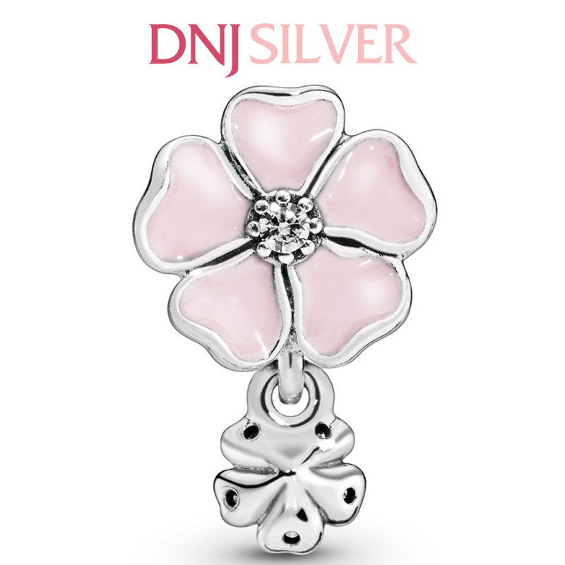 Charm bạc 925 cao cấp, hàng chuẩn bạc - Charm Pink Cherry Blossom Flower thích hợp để mix vòng tay charm - DN328