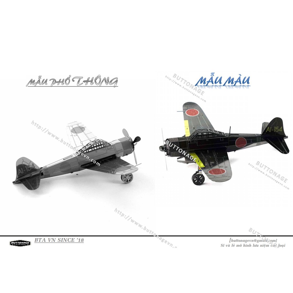 Mô Hình Lắp Ráp 3d Máy Bay Mitsubishi A6M Zero