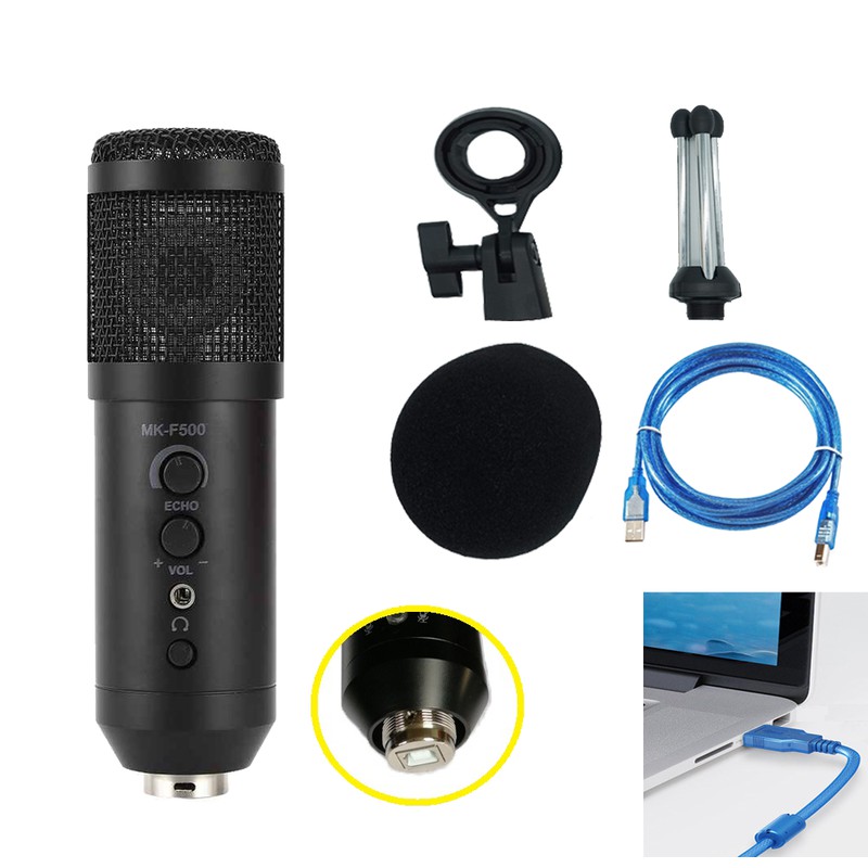 Microphone Thu Âm Live Stream MK-F500USB - Kết nối qua cổng USB