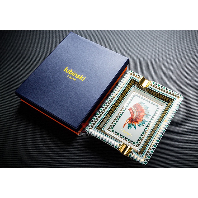 { HÀNG CHÍNH HÃNG } Gạt Tàn Cigar Sứ Lubinski  YJA20016 Cao Cấp Họa Tiết Hoa Văn Sang Trọng