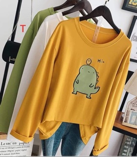 Áo thun dài tay khủng long hi -TR