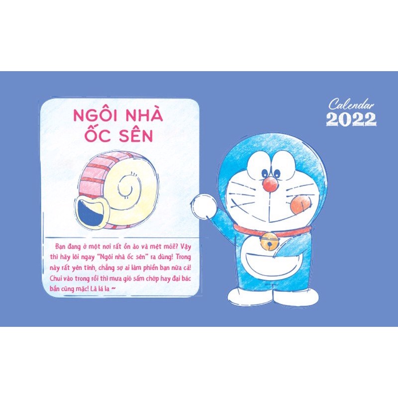 Lịch để bàn Doraemon 2022 tặng kèm sticker