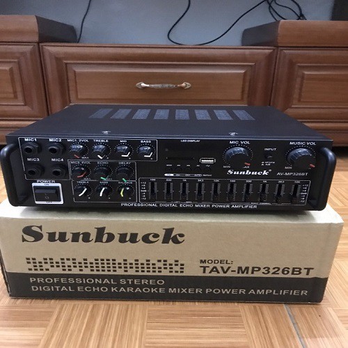 Amply karaoke Sunbuck 326BT hàng chuẩn (cổng 12v, 220v, có bluetooth)