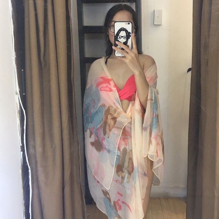 Khăn choàng voan bản to đi biển siêu xinh