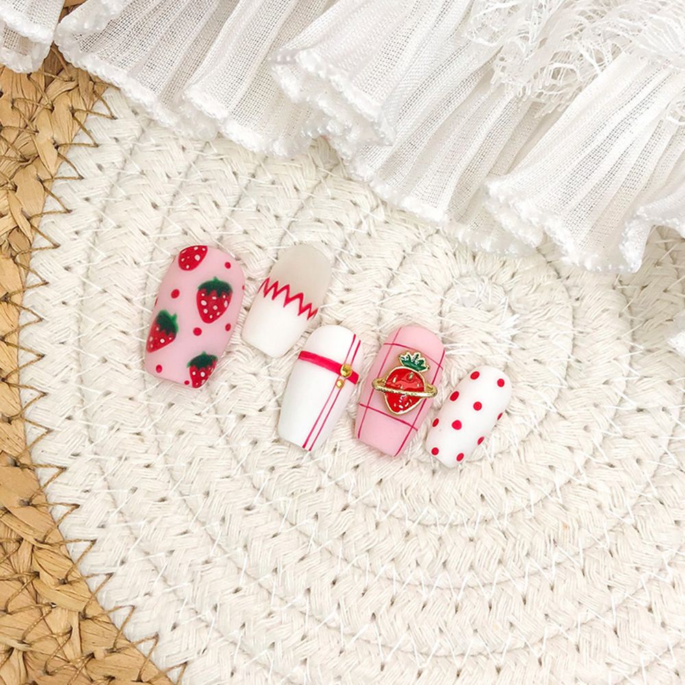 [Hàng mới về] Hạt trang trí móng tay nghệ thuật hình trái cây 3D bằng hợp kim