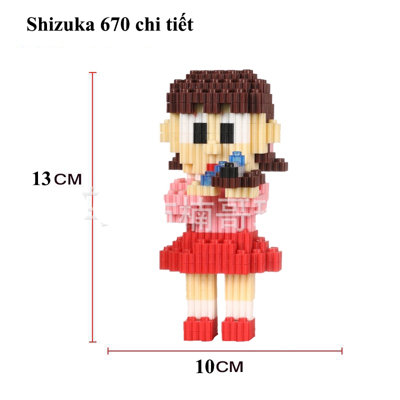 Đồ chơi lắp ráp LEGO mini 3D hoạt hình mô hình siêu nhân, vịt dona, doremon