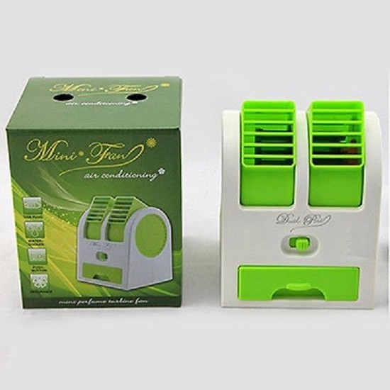 Quạt điều hòa mini khay đá loại 2 cửa (màu ngẫu nhiên)