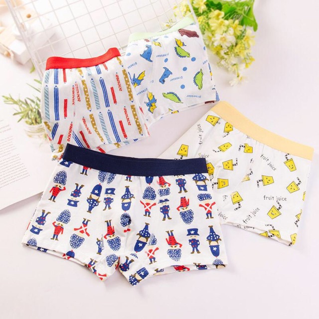 Set 4 quần lót bé trai đủ size 7-45kg chất sịn