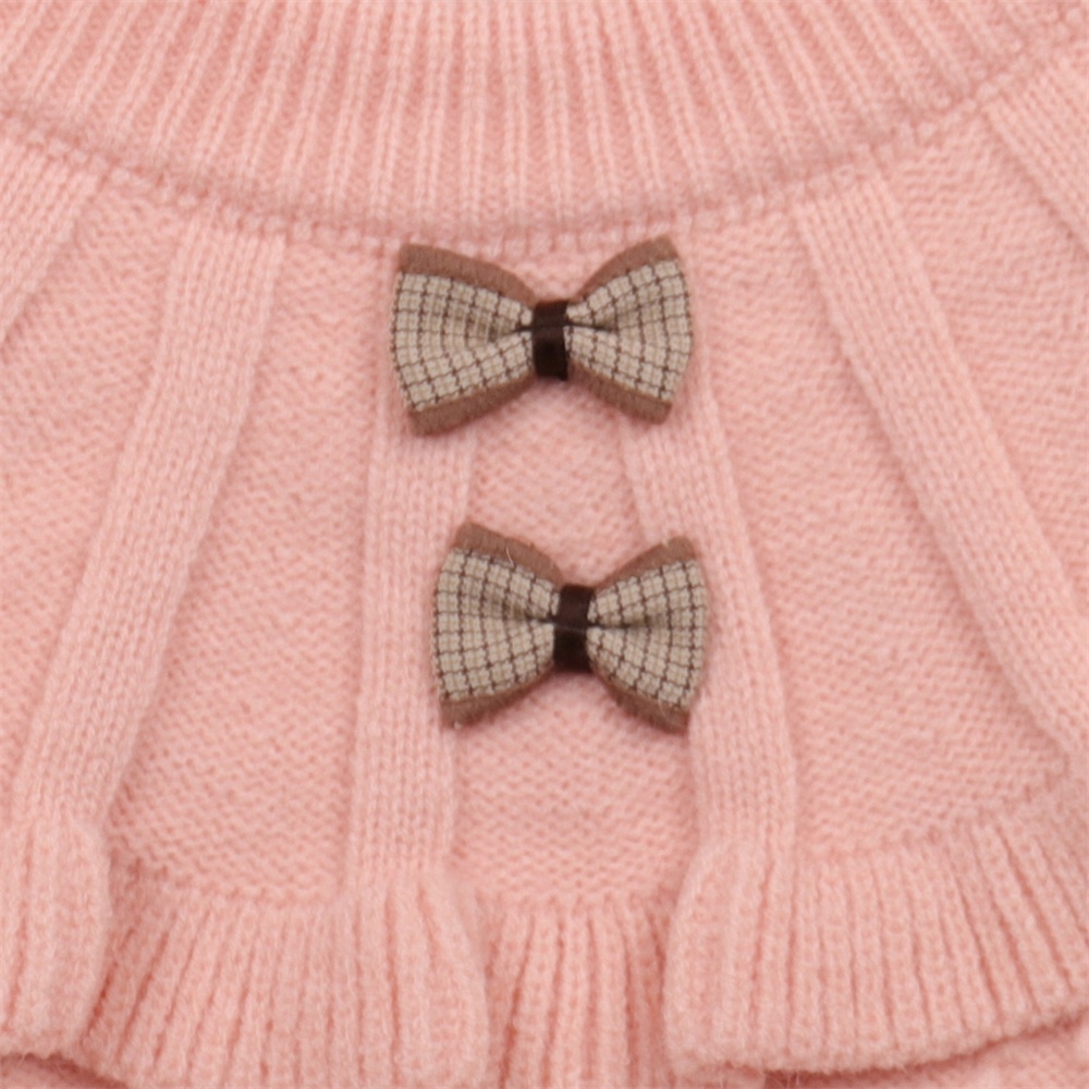 Áo sweater Bear Leader dệt kim phối nơ thời trang thu đông Hàn Quốc mới cho bé gái 2-6 tuổi