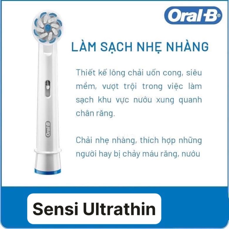 Đầu bàn chải thay thế oral b sensitive ultrathin