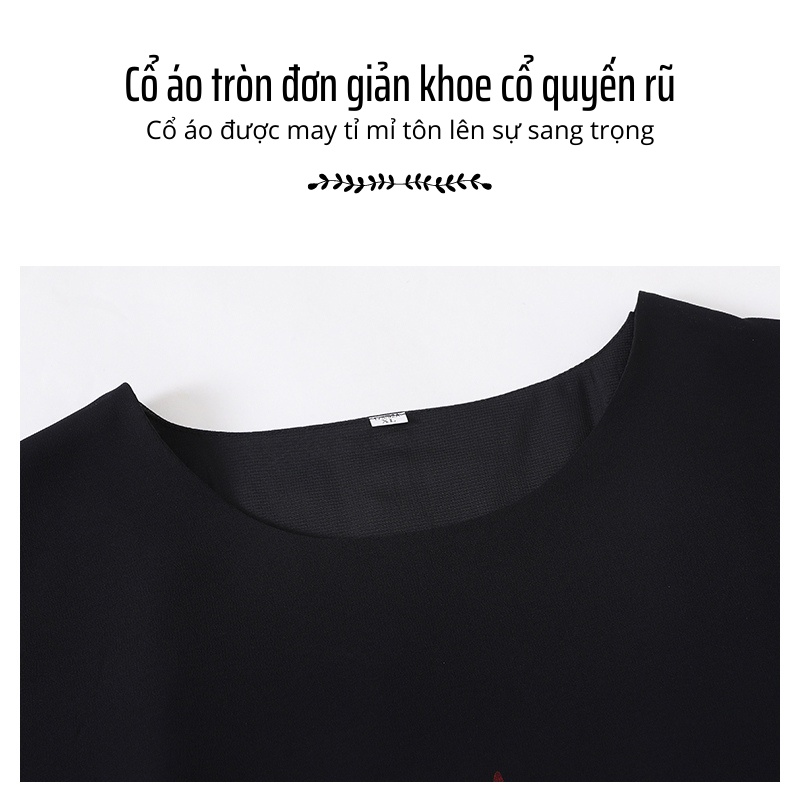 Đồ bộ trung niên nữ cho mẹ mặc nhà, Voan lụa Hàng Châu 2 lớp cao cấp V'vie Ladies #B01