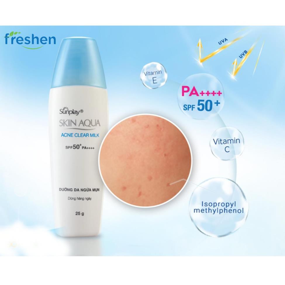 ✅(CHÍNH HÃNG) Kem Chống Nắng Dưỡng Da Ngừa Mụn Sunplay Sin Aqua SPF50 25g