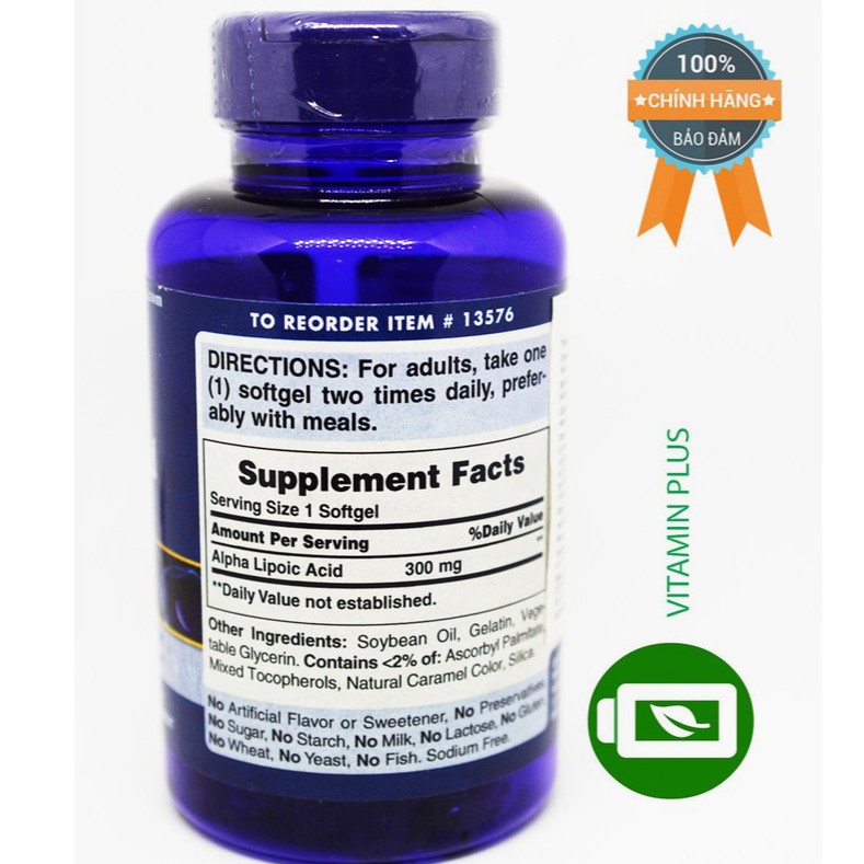 Viên uống đẹp da, chống lão hóa, giảm biến chứng thần kinh ở người tiểu đường Alpha Lipoic Acid 60 viên | BigBuy360 - bigbuy360.vn