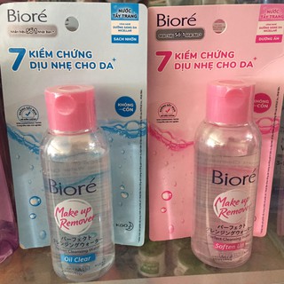 NƯỚC TẨY TRANG HOÀN HẢO BIORE 90ml (có 2 loại cho da nhờn, cho da thường và khô)