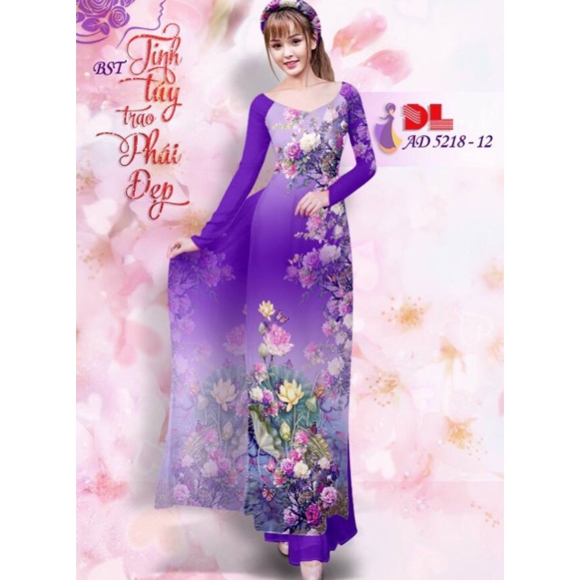 Vải Ao Dai Hoa Văn Ad 9639 Vải Ao Dai My My