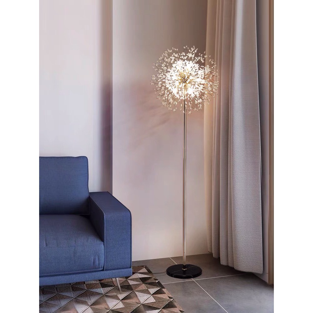 Đèn cây đứng Bồ Cồng Anh trang trí góc sofa, đầu giường ngủ hiện đại , pha lê cao cấp, bảo hành 2 năm
