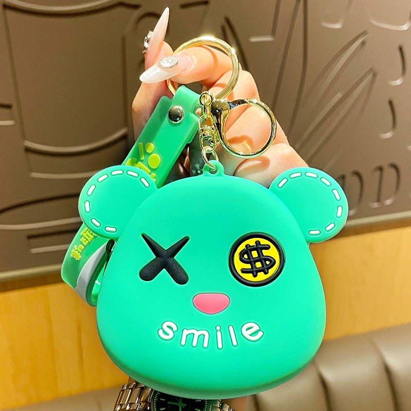 Móc Khóa Silicone Hình Gấu Sáng Tạo Thời Trang