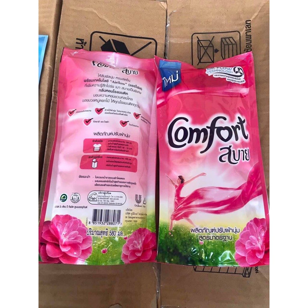 Nước xả vải comfort  FREE SHIP  Nước xả vải thái lan 580ml làm mềm vải hương thơm mát cả ngày ( Giao màu ngẫu nhiên)