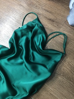 Đầm lụa 3 dây cổ lệch siêu hot