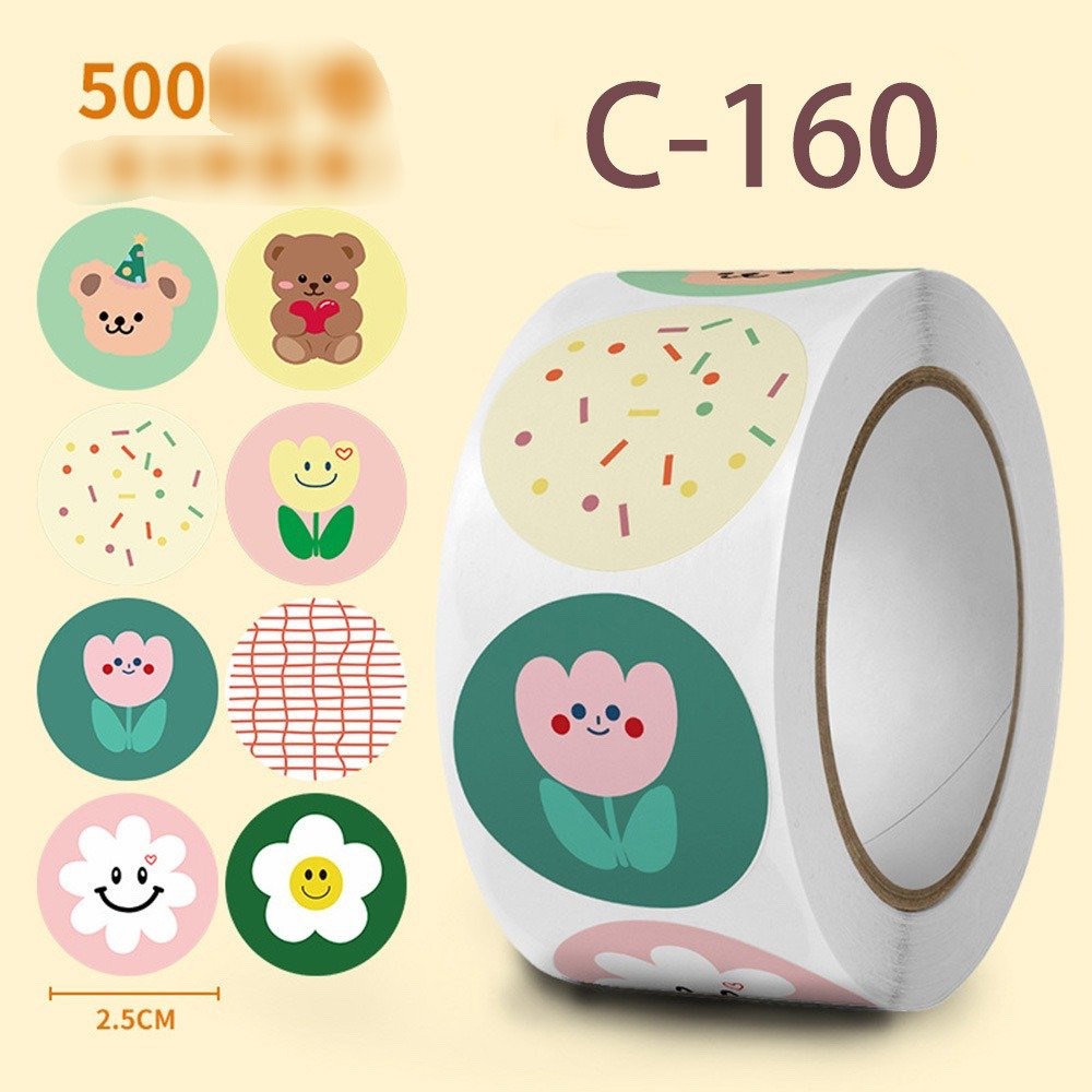 CUỘN 500 TEM DÁN STICKER THANK YOU, NIÊM PHONG, HÀNG ĐÓNG GÓI, DECOR, QUÀ TẶNG, TRANG TRÍ SỔ TAY, HỌC TẬP, VPP