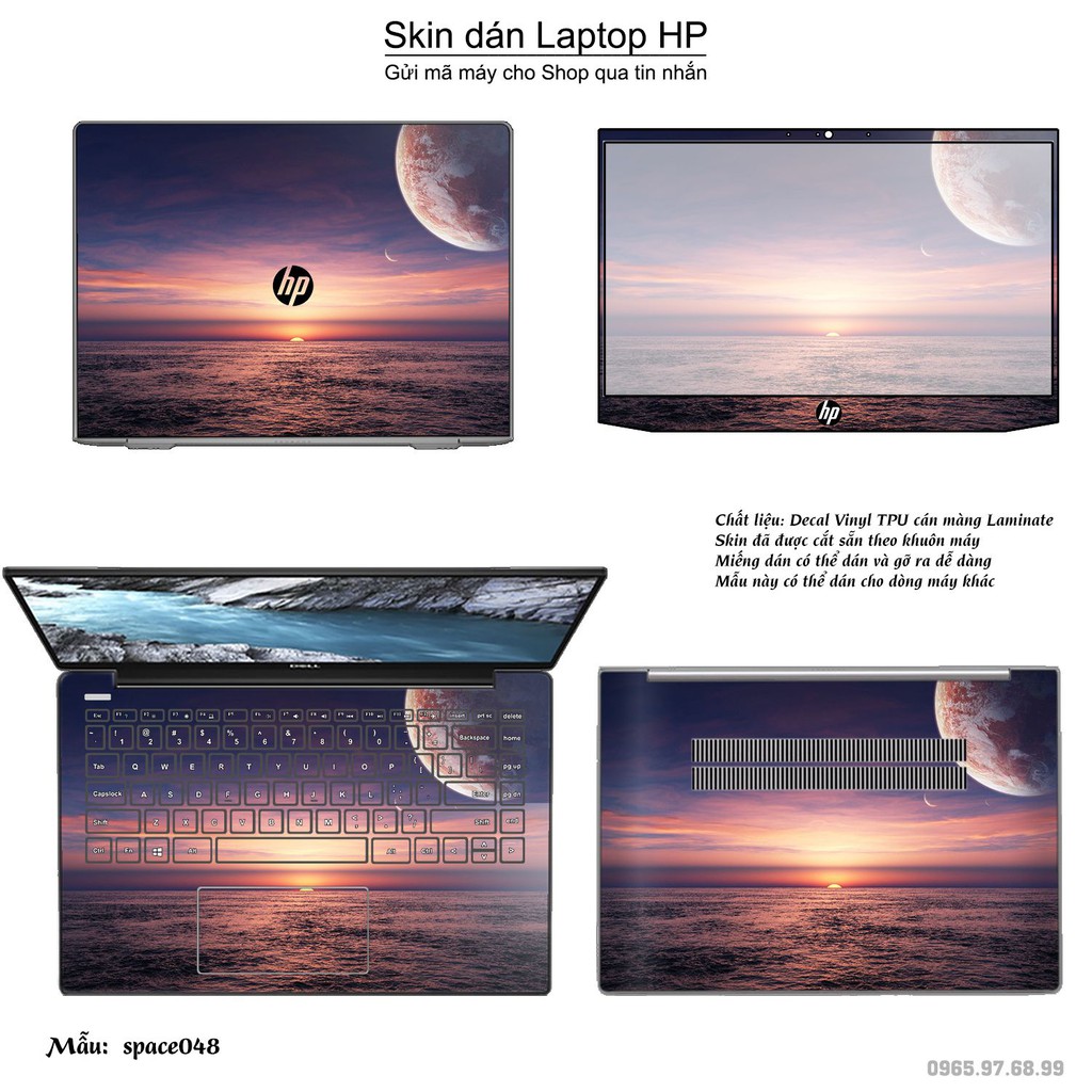 Skin dán Laptop HP in hình không gian _nhiều mẫu 8 (inbox mã máy cho Shop)