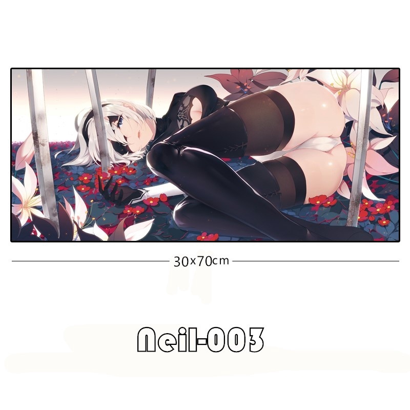 Tấm Lót Chuột Và Bàn Phím Cỡ Lớn In Hình Anime NieR Automata 2B 9S