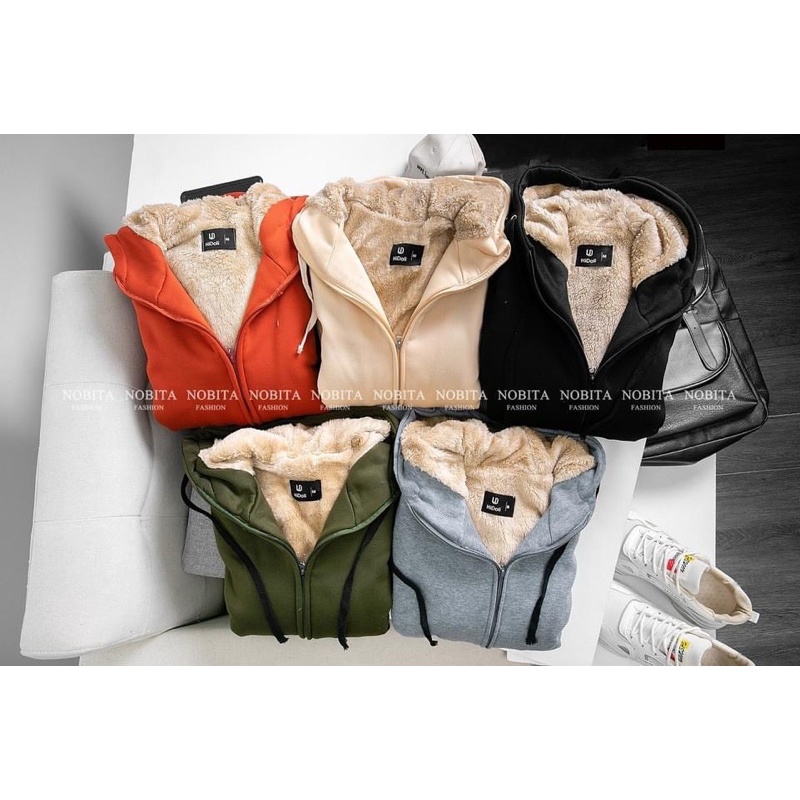 ANA40 - ÁO NỈ NAM HOODIE KHOÁ MŨ LIỀN LÓT LÔNG HIDOLI | BigBuy360 - bigbuy360.vn