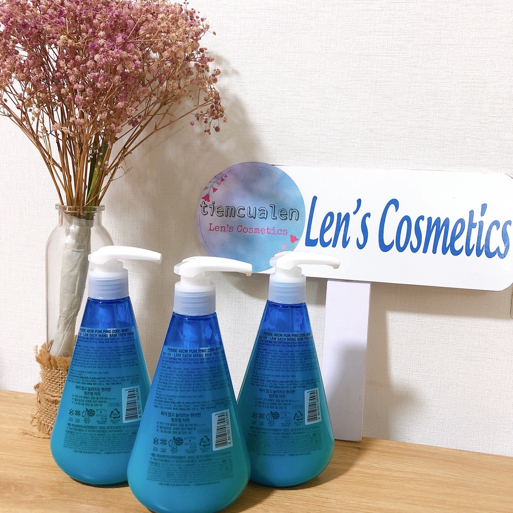 Chai Kem Đánh Răng Perioe Cool Mint hương bạc hà Pumping Hàn Quốc 285g siêu tiết kiệm