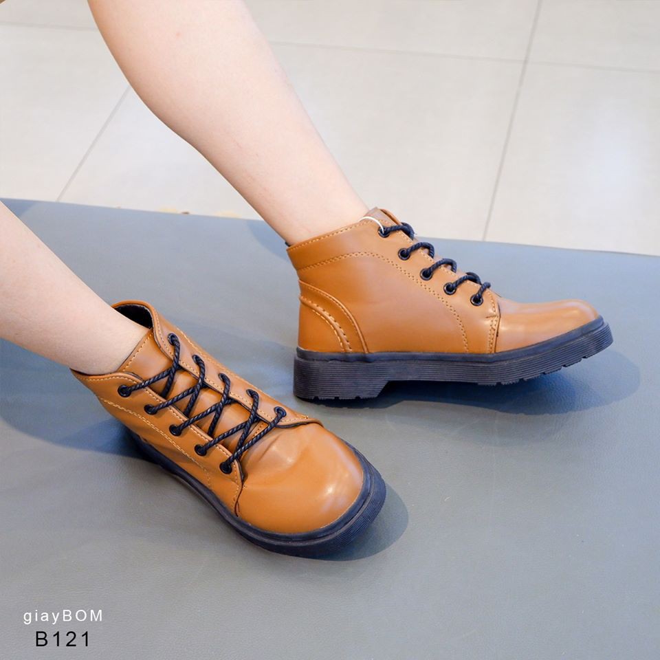 Sale [ HOT ] Giày Boot Nữ Cổ Lửng Cao Cấp Sang Trọng 2 màu B121 : ' RẺ