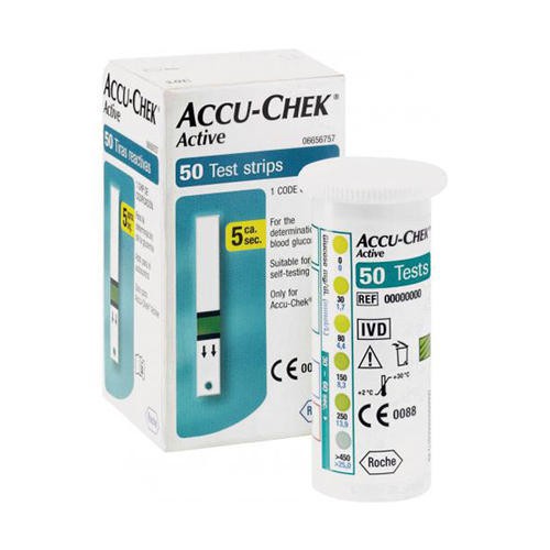 Que Thử Đường Huyết Accu-Check Active (hộp 25 que-50 que) Accuchek active