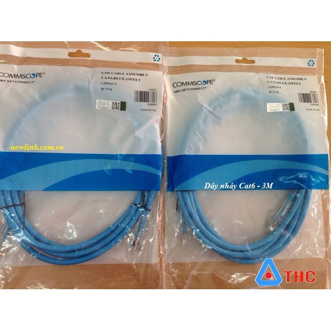 Dây nhảy, Patch Cord commscope Cat6 3M hàng chính hãng