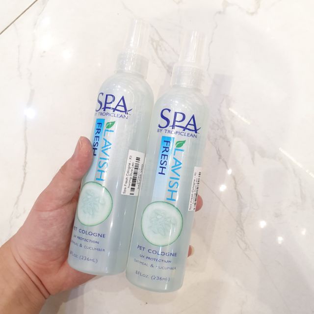 Xịt Dưỡng Lông Tropiclean Hương Dưa Leo Dành Cho Thú Cưng- Spa Fresh Cologne