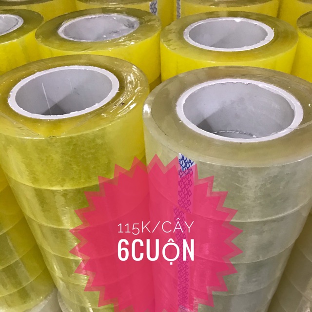 Băng dính 3kg/cây 6 cuộn dán thùng