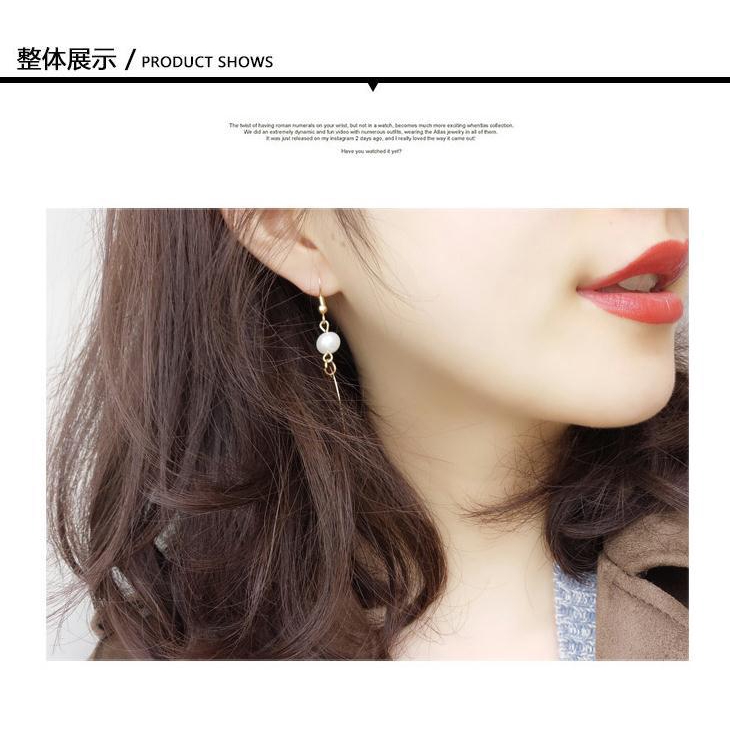 Fashion simple earrings fashion jewelry retro style gold leaf gold leaf pearl jewelry temperament Korean special