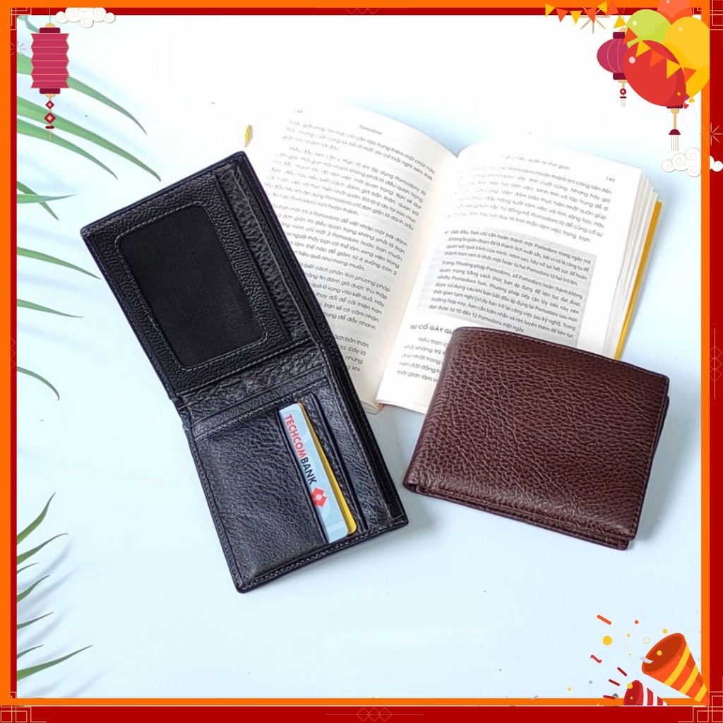 Ví Nam Da Bò Cao Cấp Fullbox | Bảo Hành 1 Năm Tặng Kèm Hộp - Bóp Nam Da Thời Trang Nam | THINH35 Kura.Shop77