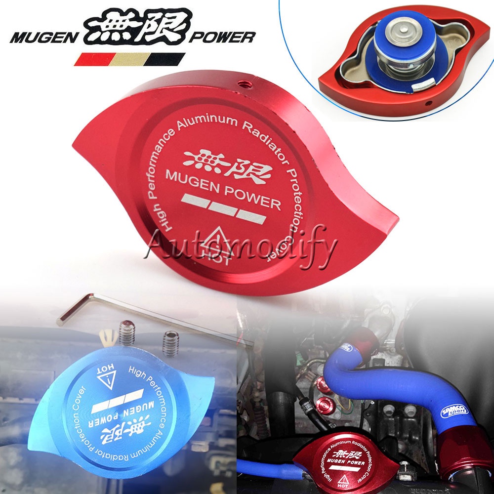 Mugen Nắp Đậy Bình Tản Nhiệt Bằng Hợp Kim Nhôm Chuyên Dụng Cho Xe Hơi Honda Toyota Mitsubishi