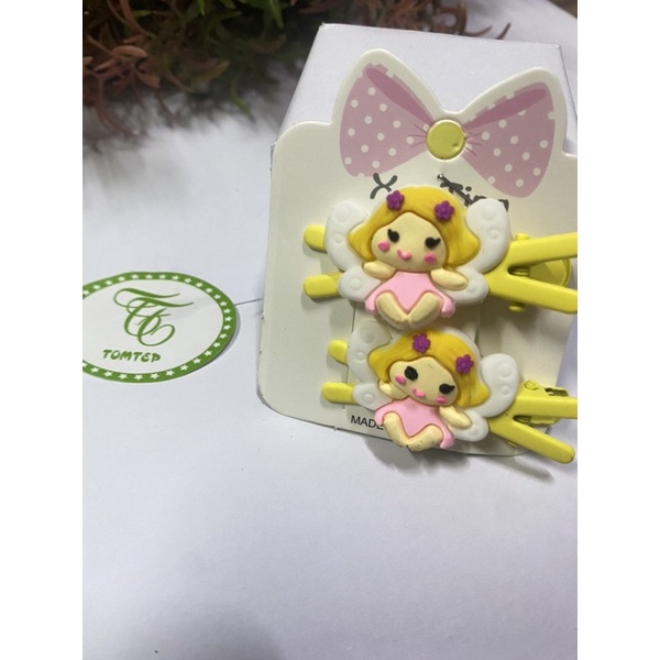 Set 2 kẹp tóc hoạt hình công chúa dễ thương xinh xắn nhiều màu sắc