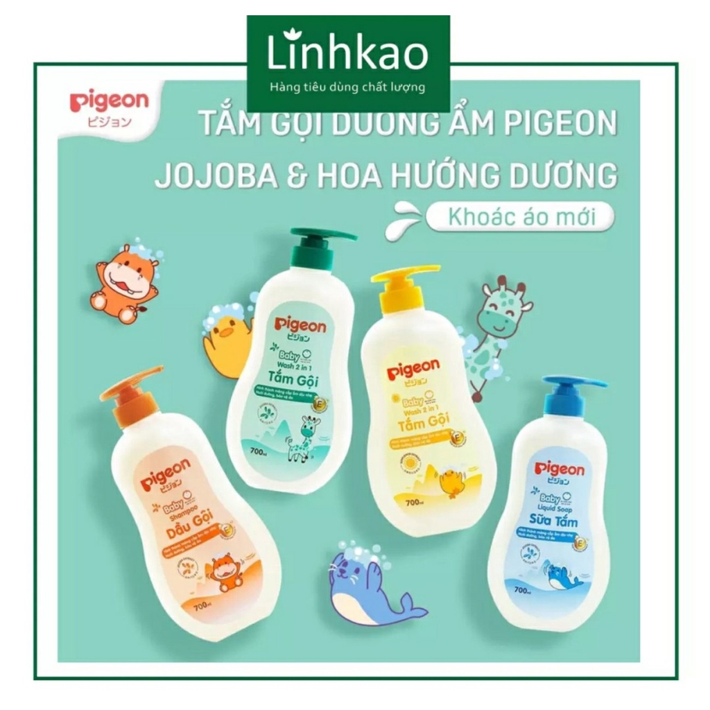 Sữa tắm Pigeon 700ml Jojoba cho da nhạy cảm