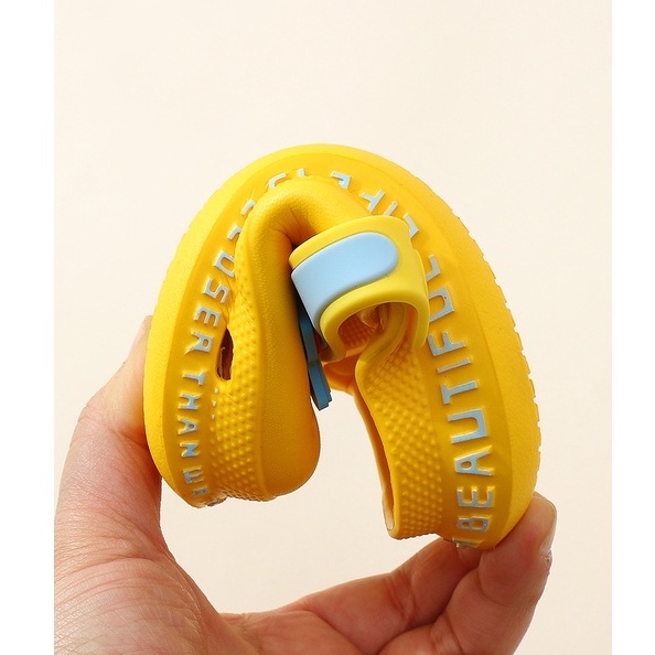 Dép cross Xăng đan Bệt Màu Trơn In Hoạt Hình Thời Trang Mùa Hè Crocs Cho Bé Trai & Gái