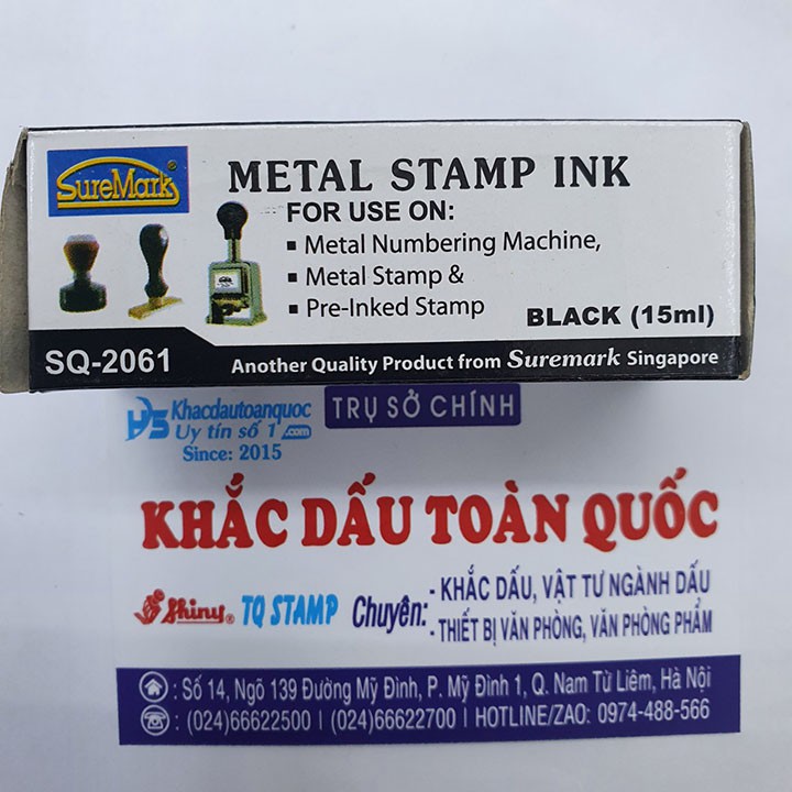 Mực dấu đồng (mực dấu dùng cho con dấu có mặt dấu bằng kim loại)