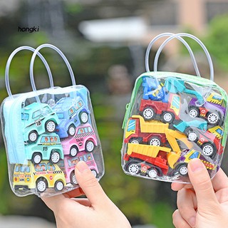 【HKM1】6Pcs Children Kids Mini Simulation Engineering Truck Fire Car Vehicle Model Toy