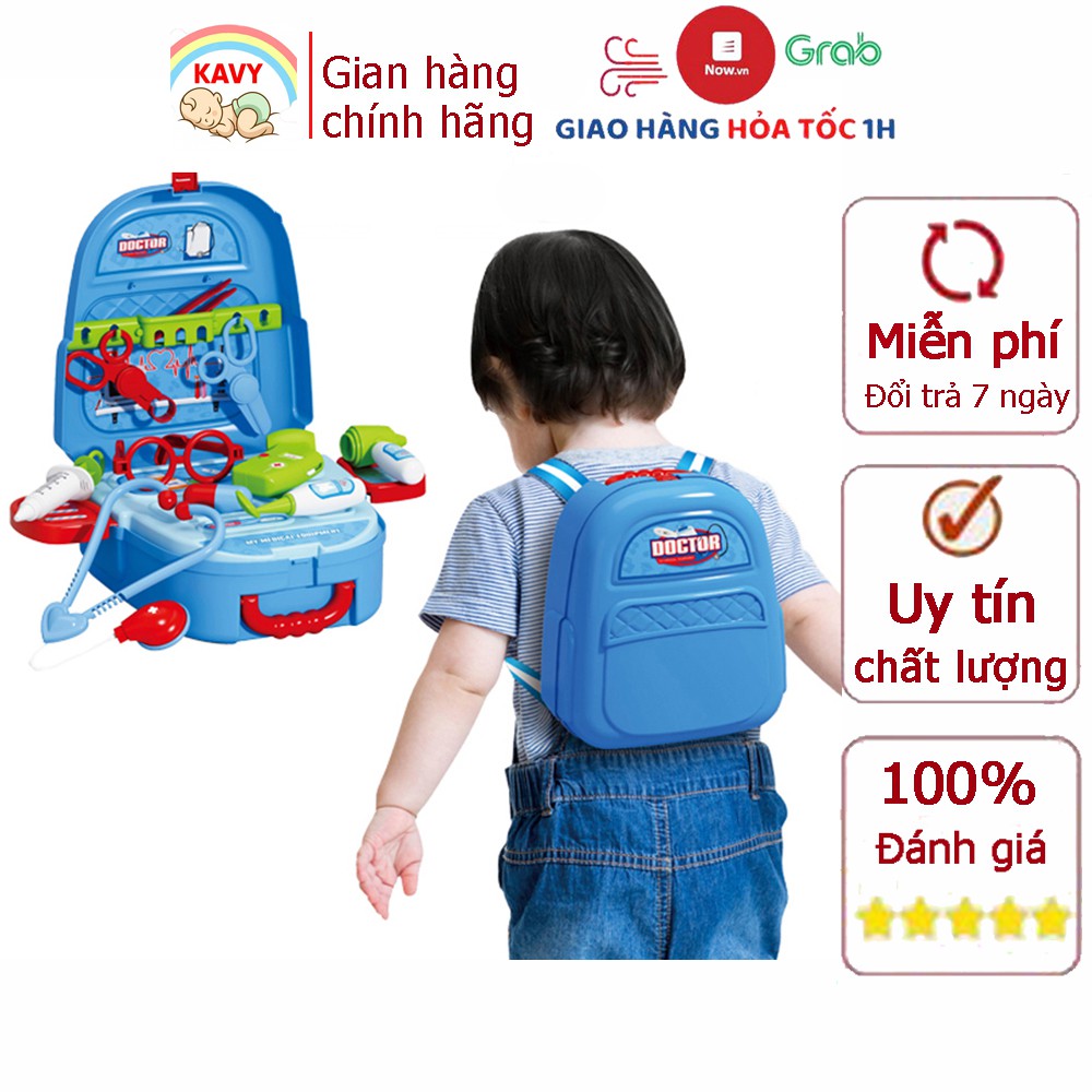 Bộ đồ chơi bác sĩ cho bé kèm cặp đựng tiện lợi, giúp bé nhận biết dụng cụ, quan sát học hỏi -KAVY