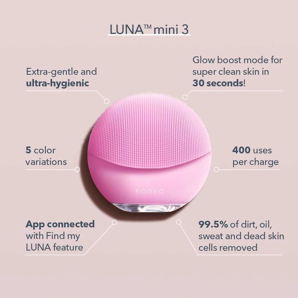 [CÓ SẴN - HỖ TRỢ BẢO HÀNH] Máy Rửa Mặt Foreo Luna Mini 3