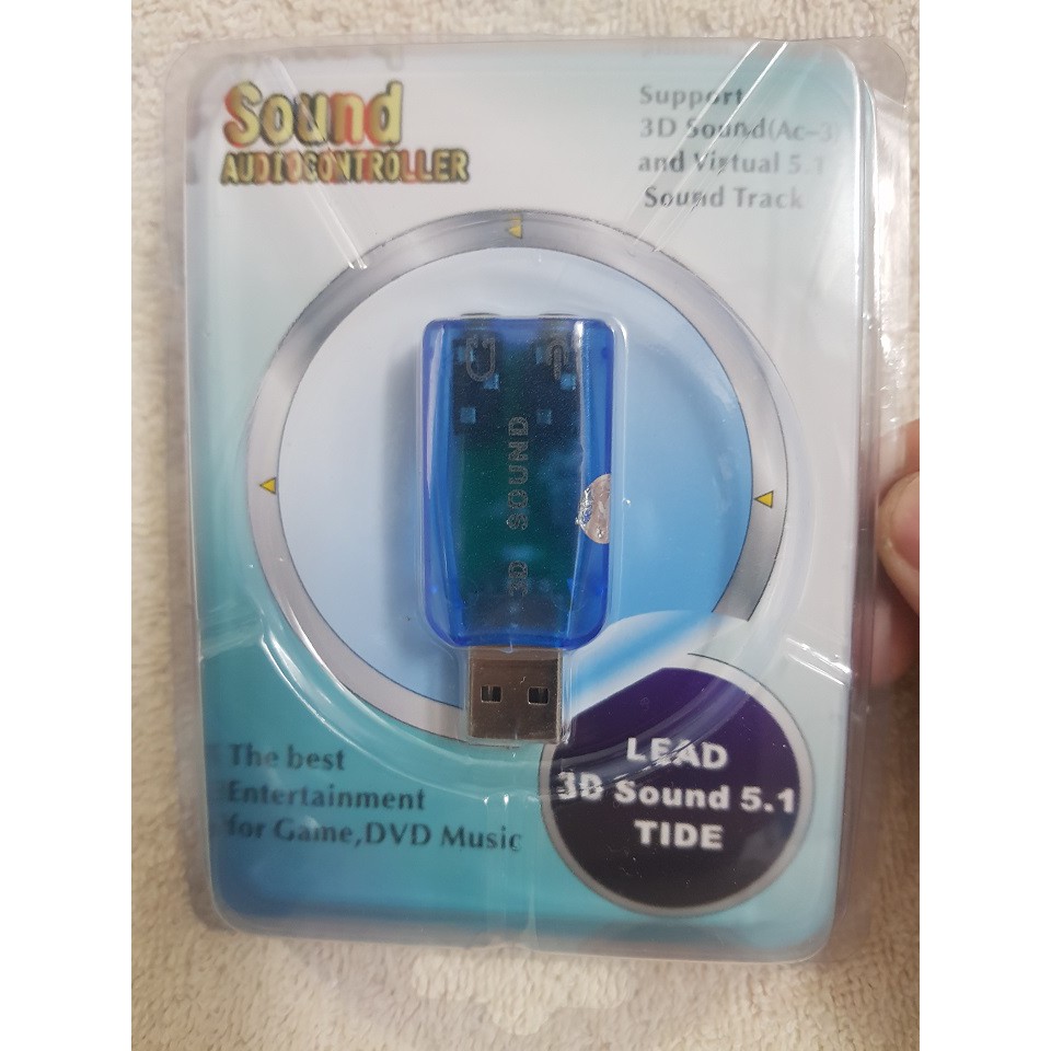 USB ra Sound 5.1 âm thanh 3D  - usb to sound dùng cho máy tính - gắn là chạy, ko cần cài đặt