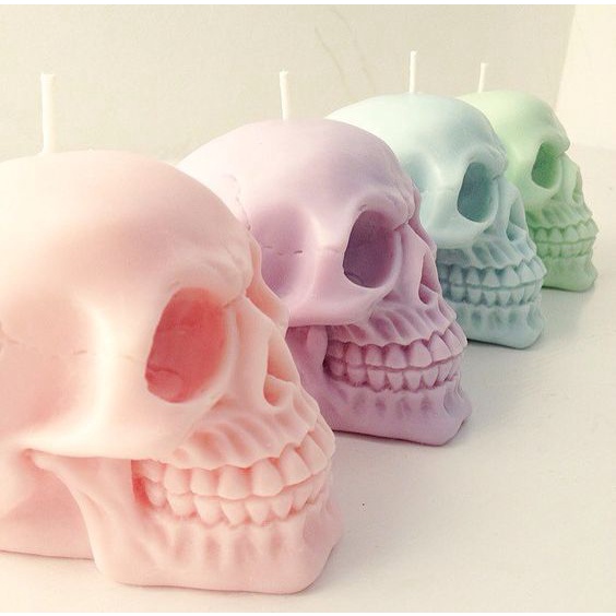 Khuôn Silicon Hình Hộp Sọ Làm Nến Thơm Handmade