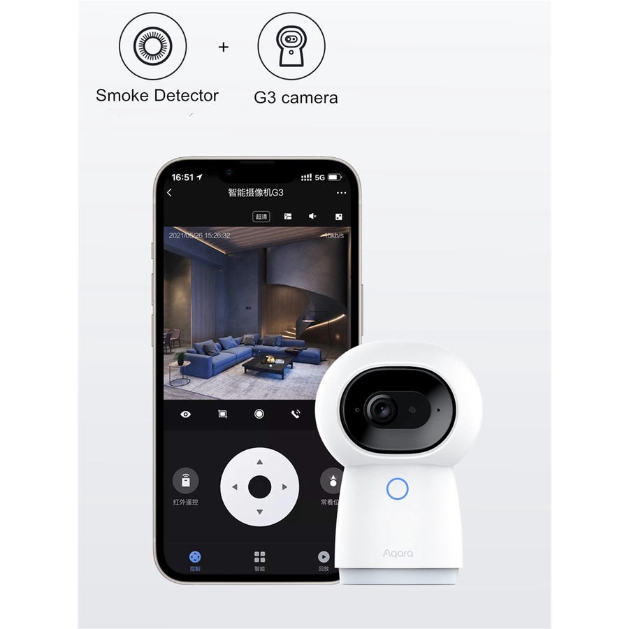 AQARA Thiết Bị Cảm Biến Khói Thông Minh Zigbee 3.0 Điều Khiển Từ Xa Cho Apple HomeKit xiaomi Mi Home