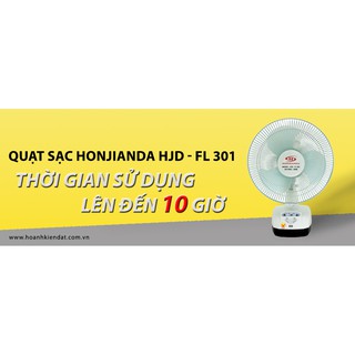 Quạt Đèn sạc Honjianda HJD – FL 301 ( 2 Bình)