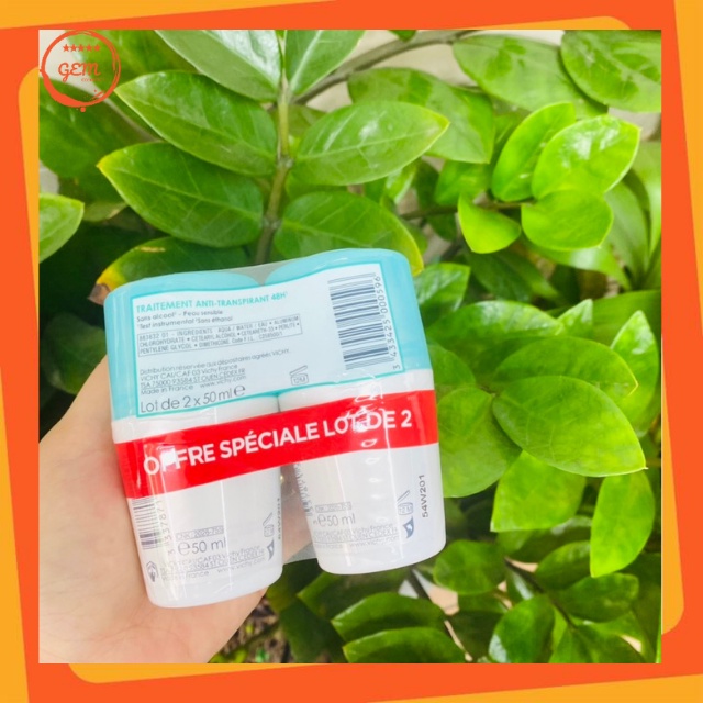 Lăn Khử Mùi Vichy Traitement Anti - Transpirant 48H 50ml Dành Cho Người Nặng Mùi, Nhiều Mồ Hôi - Gem Official Store