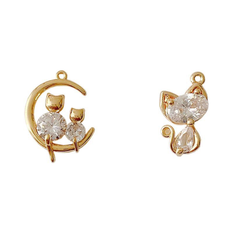 Mặt Vòng cổ Đồng Mạ Vàng 18K Hình Mèo Dễ Thương